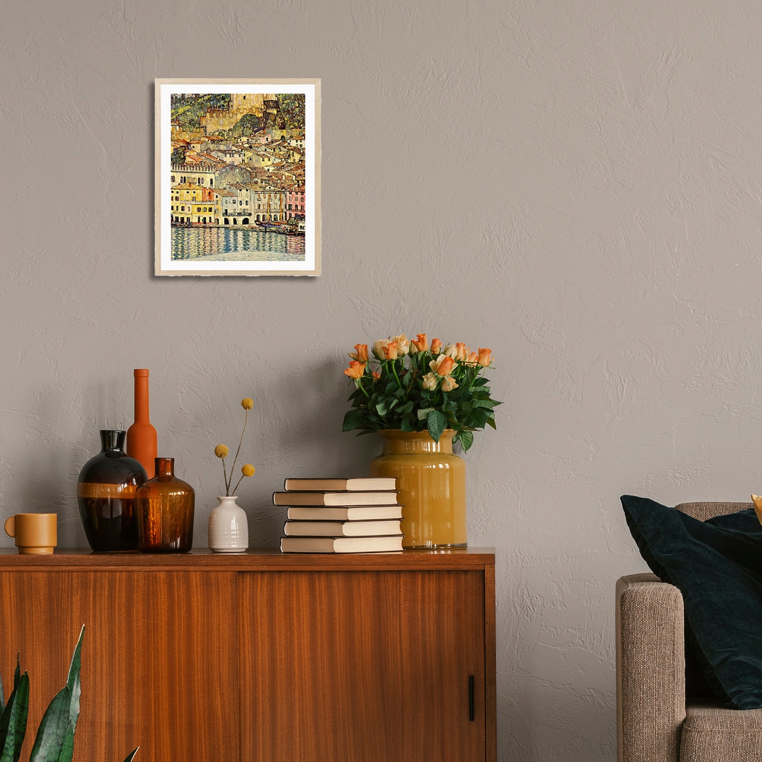 Gustav Klimt Wall Art Malcesine On Lake Garda Poster Framed Klimt Art