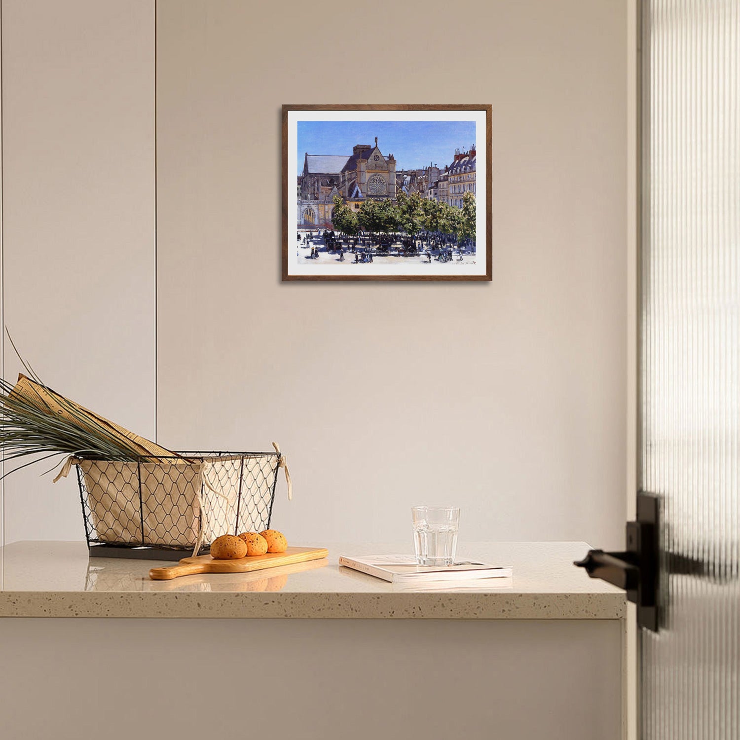 Claude Monet Wall Art Saint Germain Auxerrois Poster Framed