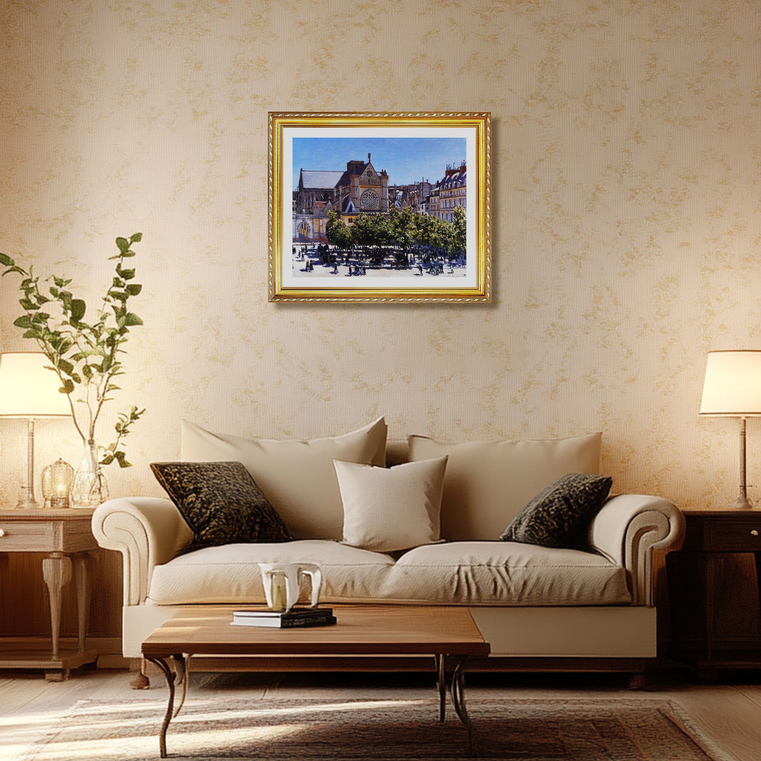 Claude Monet Wall Art Saint Germain Auxerrois Poster Framed