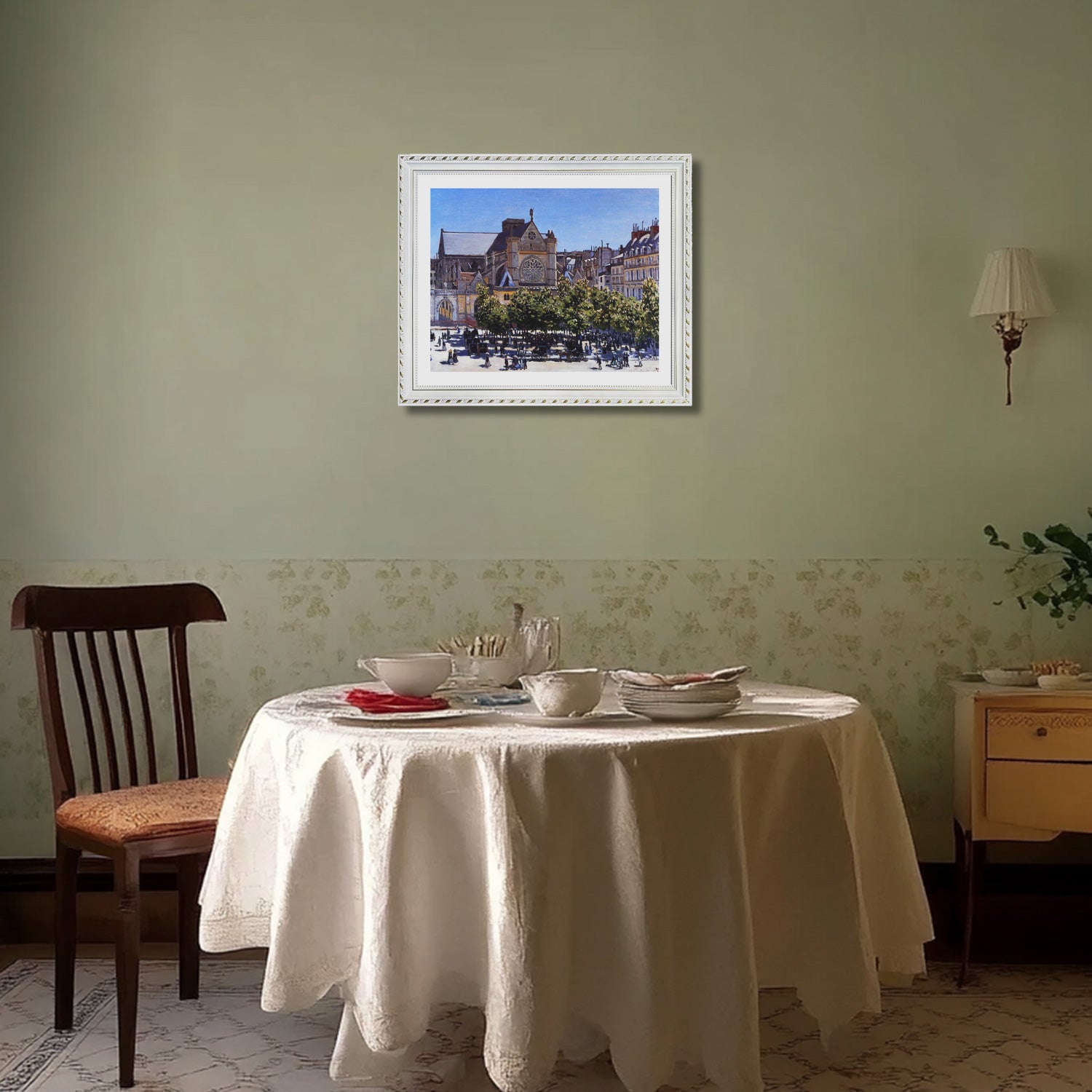 Claude Monet Wall Art Saint Germain Auxerrois Poster Framed