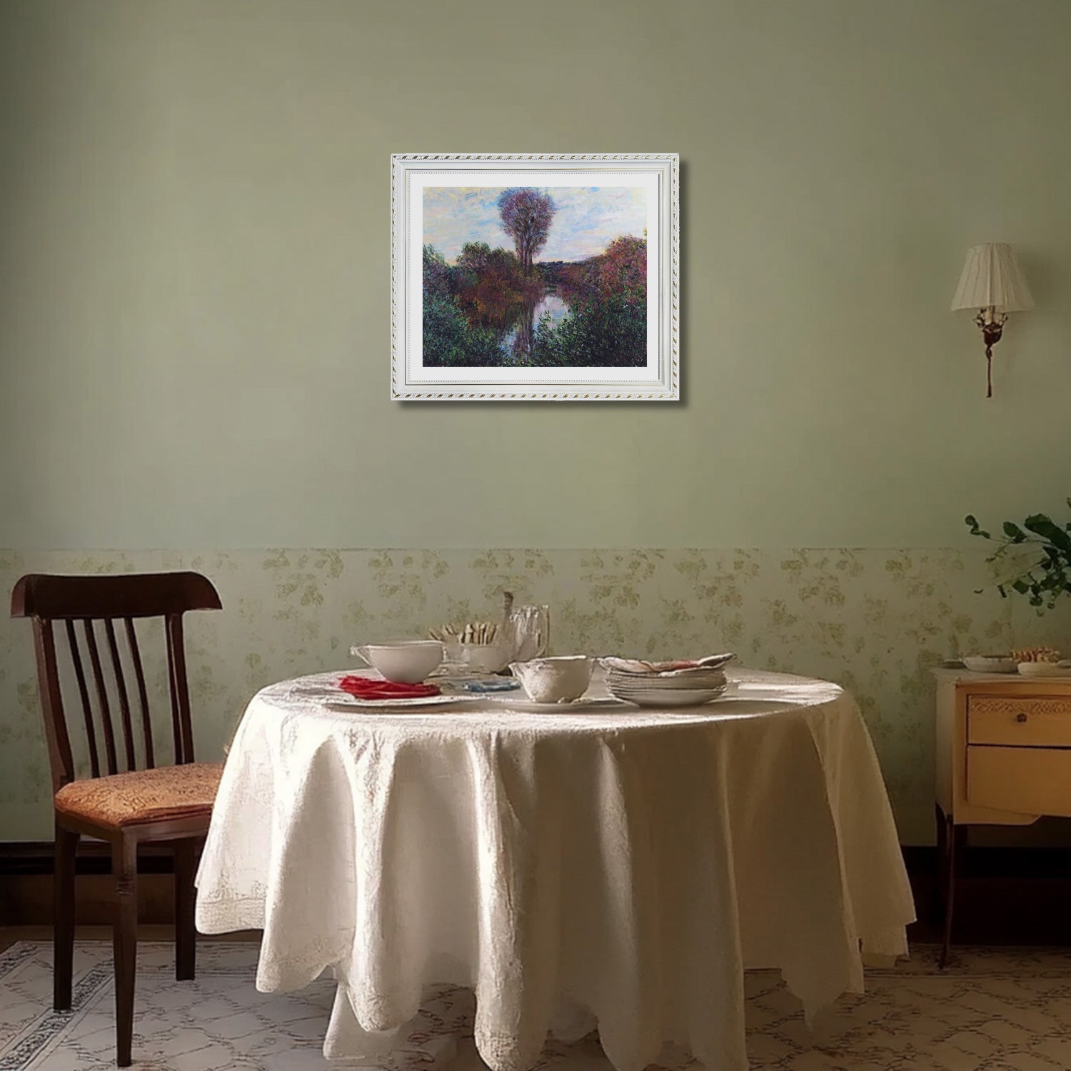 Claude Monet Wall Art Small Branch Of The Seine Poster Framed