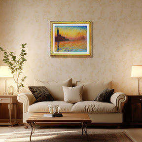 Claude Monet Wall Art San Giorgio Maggiore At Dusk Poster Framed
