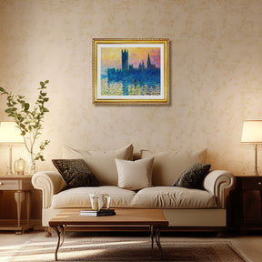 Claude Monet Wall Art The Houses Of Parliament In London Poster Framed