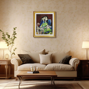 Pablo Picasso Wall Art Woman With Dog Poster Framed Art