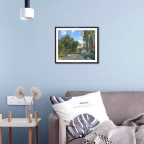 Claude Monet Wall Art The Artists House At Argenteuil Poster Framed